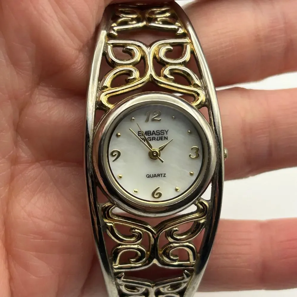 Embassy by Gruen Mother Pearl Women’s Quartz Watch Working
